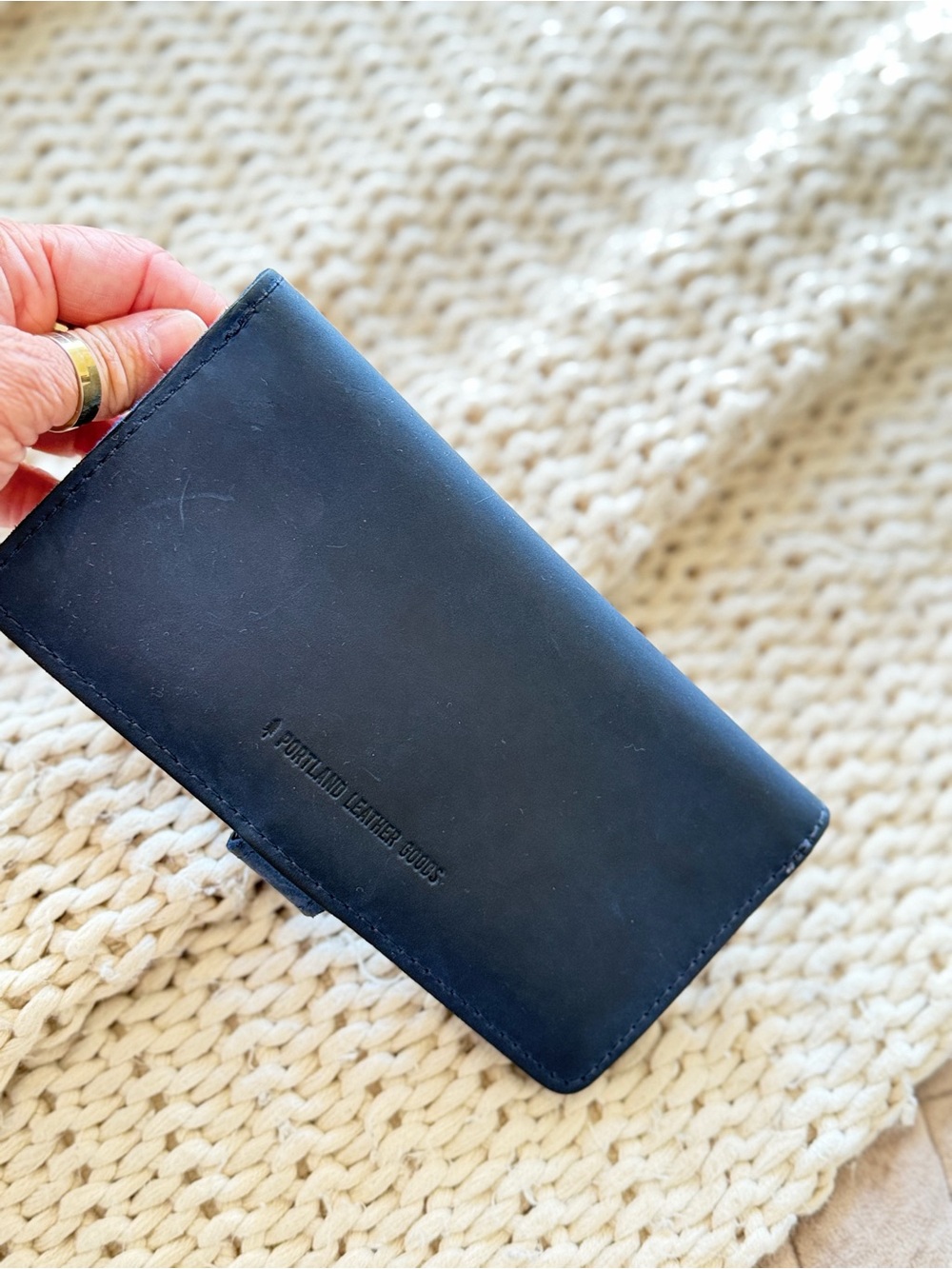 Portland Leather Goods Midnight Blue Bifold Wallet - Picture 6 of 7